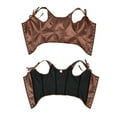 thumbnail image 5 of Kaemgyyd Womens Vintage Tie Front Corset Silk Solid Color Tie up Shapewear Renaissance Stain Tight Vest Suspender Corset for Party, 5 of 6