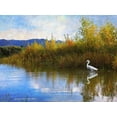 thumbnail image 2 of Vest, Christopher 14x12 White Modern Wood Framed Museum Art Print Titled - The Marsh Snowy Egret, 2 of 4