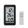 thumbnail image 1 of Digital Thermometer Meter with Clock Function Outdoor Indoor LCD Wireless Temperature Thermometers Weather Station, 1 of 6