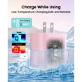 thumbnail image 4 of Cargador para iPhone FEEL2NICE 12W de carga rápida, paquete de 2, USB-C, rosa, 4 of 7