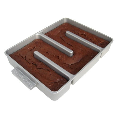  Baker's Edge Brownie Pan Complete Set (Includes Lid & Wedge)  The Original All Edges Brownie Pan for Baking, Premium Doble Nonstick  Coating, Heavy Gauge Cast Aluminum - Rectangular 9x12 Size Baking