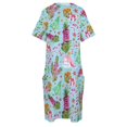 thumbnail image 4 of Vestido de flores nativas australianas para mujer estampado navideño vestido de bolsillo suelto ropa estética de noche de fiesta ropa, 4 of 6