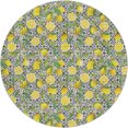 thumbnail image 2 of Addison Rugs Dream Shag Premium Machine Washable Transitional Lemons Yellow Round Rug, 8' x 8', 2 of 8