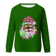 thumbnail image 3 of Jienlioq Hauts pour Femmes Tendance Femmes Mode Décontractée Imprimé Col Rond Ample Manches Longues Chandails Blouse Cyberlundi, 3 of 3