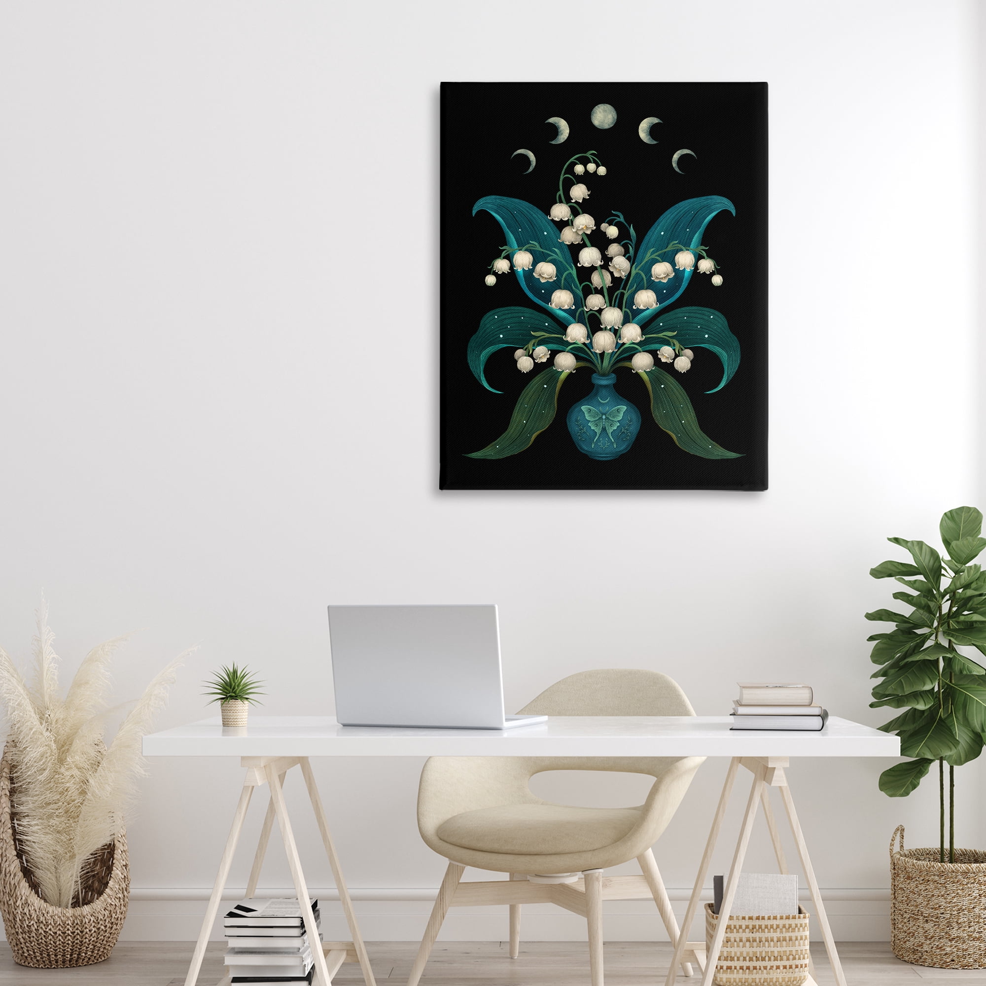 Stupell Industries Lunar Lily Of Valley Canvas Wall Art, design by Episodic Drawings