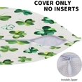 thumbnail image 6 of St. Patrick''s Day Pillow Covers 18x18 Inch Set of 2, Watercolor Shamrock Throw Pillow Case Spring Green Lucky Clover Decorative Linen Cushion Covers for Home Bed Couch Sofa Outdoor, 6 of 6