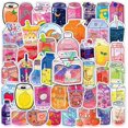 thumbnail image 1 of Pegatinas de bebidas de dibujos animados Kawaii, 50 Uds., pegatinas estéticas de moda, botellas de agua para ordenador portátil, teléfono, monopatín, ordenador, bebida con sabor a, 1 of 5