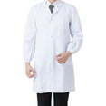 thumbnail image 1 of EIGTHTAIL Laboratory Coat Buttons Multi Short Sleeve Pet Shop Factory Work Clothes Internship Section Beautician Use Long Sleeve 3XL, 1 of 7