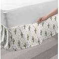 thumbnail image 2 of Exotic Bed Skirt, Cartoon Cactus Plant Pots Tropical Safari Climates Western Saguaro Foliage Earthy, Elastic Bedskirt Dust Ruffle Wrap Around for Bedding Decor, 4 Sizes, Multicolor, by Ambesonne, 2 of 2