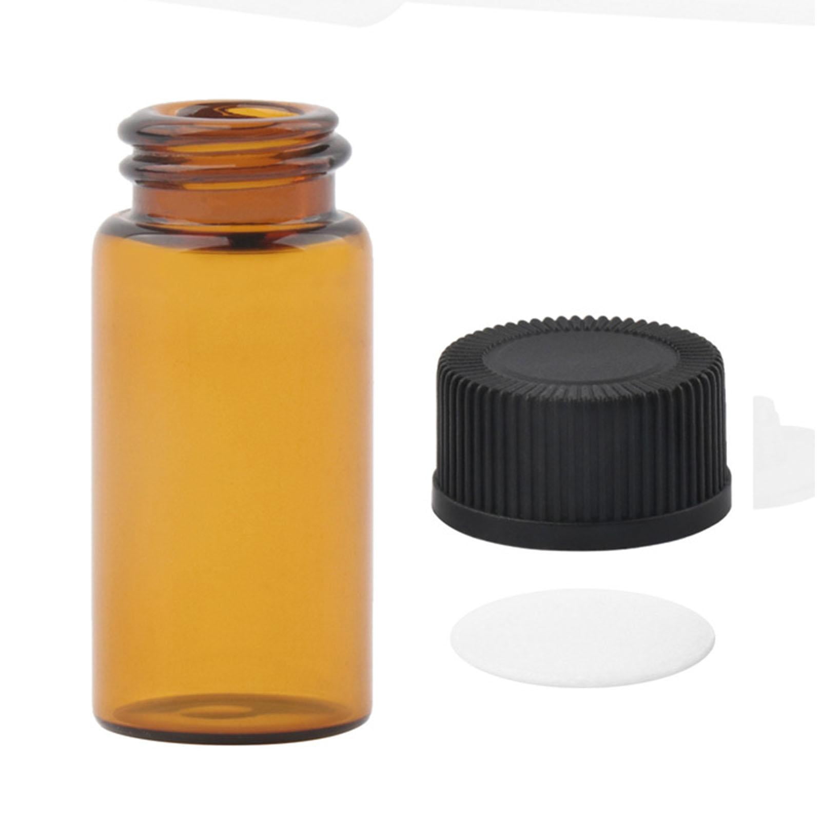 FITYLE 100 Pieces Small Empty Glass Bottles Glass Travel Bottle Empty Birthday Gifts Refillable Decoration Sample Bottles for Stopper 3ml