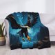 thumbnail image 3 of Fotbe Night Sky Forest Bald Eagle Manta de Franela con Estampado, Manta Ultrasuave para Cama, Sofá, Auto, Hipoalergénica y Antibolitas-40"x30", 3 of 6