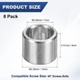 thumbnail image 3 of Uxcell 8Pcs M7 Stainless Steel Spacers 7mm ID x 10mm OD x 8mm l for Screws Bolts, 3 of 6