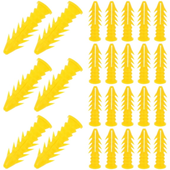 100Pcs Wall Anchors Drywall Screws Expansion Tubes Wall Plug Bolts Plastic