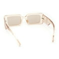 thumbnail image 4 of Iconic Squared Rectangle Plaid Pattern Thick Arm Mod Fashion Sunglasses All Beige, 4 of 4