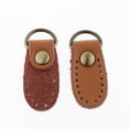 thumbnail image 7 of 2pcs PU Leather Handbag Strap Buckle Hook Bag Making Supplies - Brown, 7 of 7