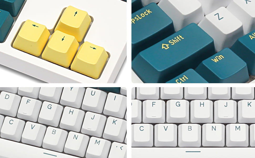 Hyssop PBT Keycaps Doubleshot Keycaps OEM Profile Cherry MX for 108/87/84/68/61 MX Switches Mechanical Keyboard