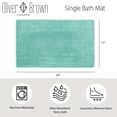 thumbnail image 2 of Oliver Brown Solid Print Traditional Bath Rugs, Blue, 17" x 24", 2 of 7