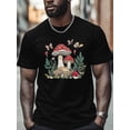 thumbnail image 1 of Camisetas de manga corta con diseño de hongo rojo para hombre, camisetas de cuello redondo, 1 of 7