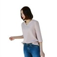 thumbnail image 4 of Women Fashion Loose Chiffon V-Neck Tops Casual Office Shirt Blouse, 4 of 4