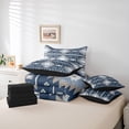 thumbnail image 6 of Feelyou Teens Mandala Aztec Bedding Comforter Set 7pcs, Hippie Western Fashion Queen Bedding Sets, Blue Grey Triangle Square Reversible Queen Sheet Sets, Breathable Home Decor, 6 of 8