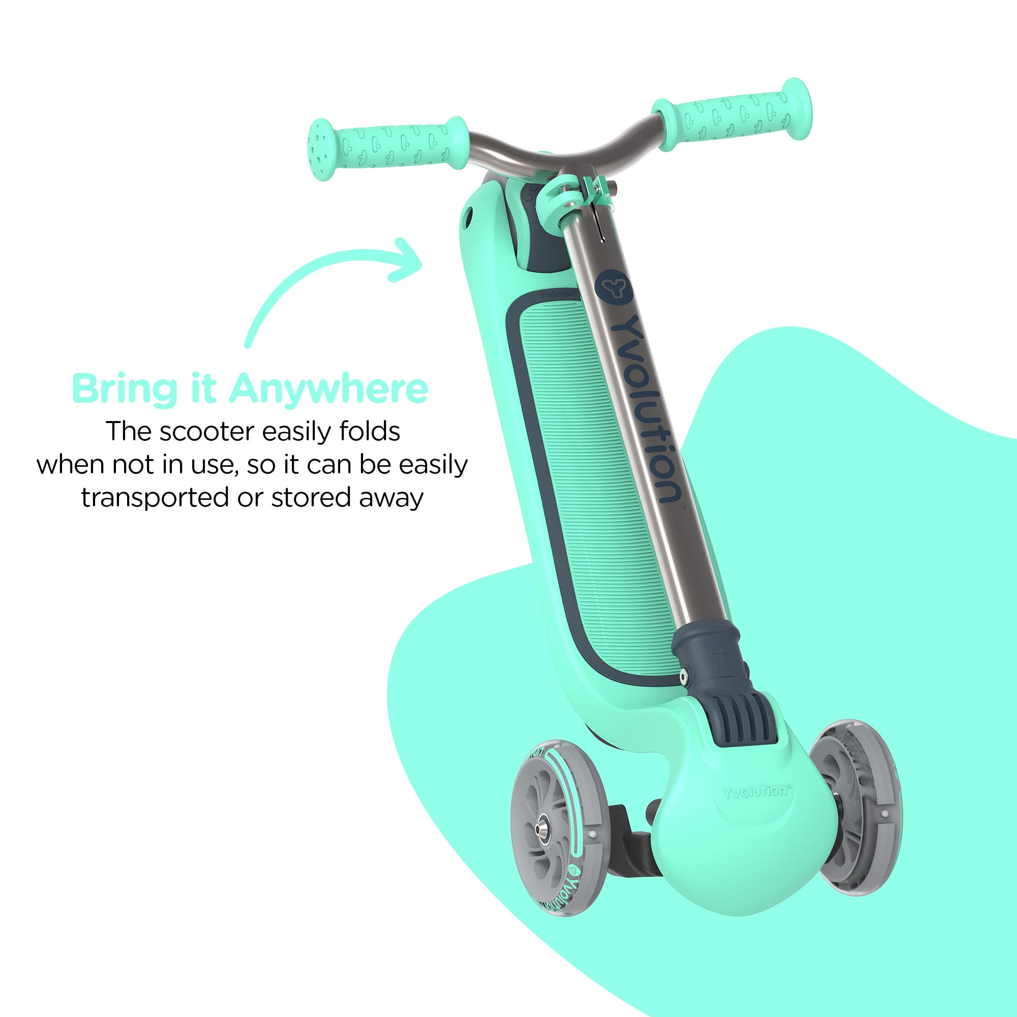 Yvolution Y Glider Air Kids Scooter - Green, Unisex