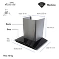 thumbnail image 4 of Campana De Cocina Ecocinare 60 cm De pared Acero Inoxidable y Vidrio templado con 3 velocidades, 4 of 5