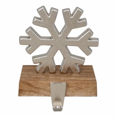 Northlight Silver Metal Christmas Stocking Holder, 3.75" x 5" x 6.25"