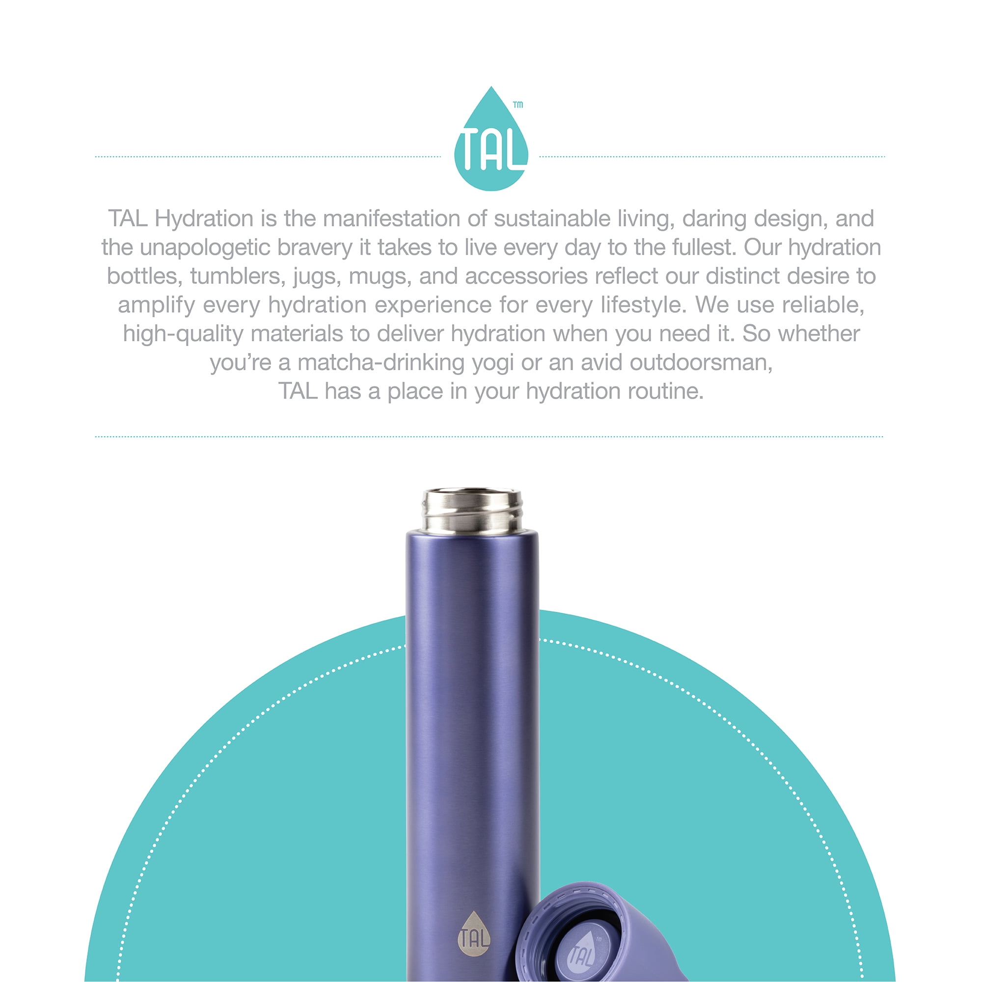 TAL Double Wall Insulated Stainless Steel Mini Bottle Water Bottle 10 fl oz, Purple