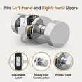 thumbnail image 3 of Mega Handles | Buena Passage Knob | Polished Chrome, 3 of 4