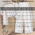 thumbnail image 3 of bbymog Teen Girl Clothes 2 piece V Neck Long Sleeve Floral Shirts and Straight Pants Sets Cute Outfits for Girls White-1 10 Years, 3 of 9
