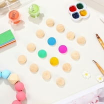 TEHAUX Half Round Wood Beads Diy Garland Wood Half Bead 200Pcs 0.5In