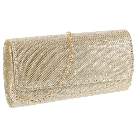 FENGGUIQU Golden Envelope Shape Women Clutch Bag Simple and cate Design Multipurpose Party Wedding Purse