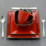 Elama Harland Loft 16 Piece Modern Premium Stoneware Set with Complete Setting for 4