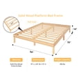 thumbnail image 2 of Naomi Home Lucia 14 inch Solid Wood Platform Bed Full Bed Frame, Wood Full Platform Bed Frame, No Squeak Bed Frame, Bed Frame Full Size, No Box Spring Needed, Sturdy Bed Frame - Natural, 2 of 19