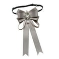 thumbnail image 2 of Pre Tied Bow Tie Women Adjustable Cotton Ribbon Elegant Necktie for Shirts Uniforms Office Wear, 2 of 9