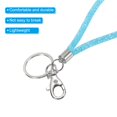 thumbnail image 4 of Uxcell Wristlet Bling Keychain Lanyard Crystal Wrist Keychain with Metal Clasp Light Blue, 4 of 6
