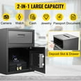 thumbnail image 2 of KFFKFF Carbon Steel Digital Safe - 1.7 Cubic Feet, Electronic Code Lock, Deposit Slot, Two Backup Keys, Ideal for Home, Hotel, Restaurant, Office, 2 of 9
