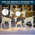 thumbnail image 4 of Joyfy 3 Pack Reindeer Christmas Outdoor Yard Light Decorations,360 LED Lights Deer Family for Christmas Outside Lawn Decor,Warm White, 4 of 8