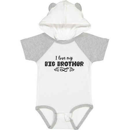 

Inktastic I Love My Big Brother with Hearts Gift Baby Boy or Baby Girl Bodysuit