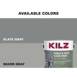 KILZ Porch & Patio Latex Floor Paint, Interior/Exterior, Low-Lustre ...
