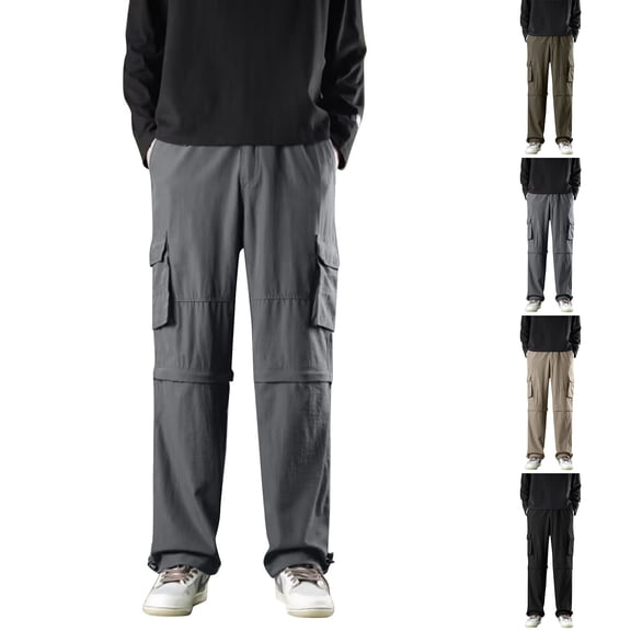 Men’s Outdoor Zip Off Hiking Pants Lightweight Convertible Fishing Trousers