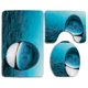 thumbnail image 1 of ABPHQTO Burbuja de agua Juego de alfombras de baño de 3 piezas Alfombra de baño Alfombra de contorno y tapa de inodoro, 1 of 2