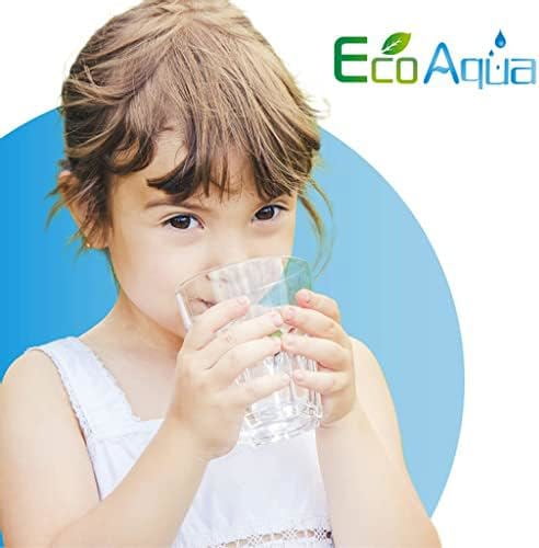 EcoAqua EFF-6013A Replacement Filter, Compatible with GE MWF SmartWater, MWFA, MWFP, GWF, GWFA, 46-9991, HDX FMG-1, WFC1201, GSE25GSHECSS, PC75009, RWF1060 Refrigerator Water Filter, 3 Pack