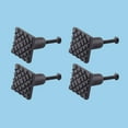 thumbnail image 2 of Renovators Supply Iron Kitchen Cabinet Knob Pull Square Diamond Grid Black Powder Coat Finish Decorative Metal Knobs for Kitchen Cabinet or Drawer Pull Handle w/Screws Pack of 4, 2 of 8