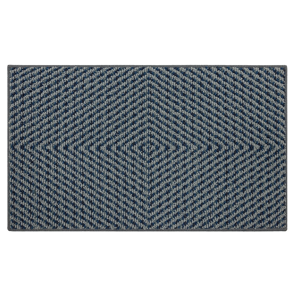 Mainstays Rockmere Diamond Indoor Kitchen Rug, Gray Lapis, 20'x34'