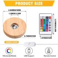 thumbnail image 4 of Mudder 2 Pieces LED Base Display Base Lighted Display Stand,16 Colored USB Light Table Wood Round Crystal Light Art Table Centerpiece with Remote Control, 4 of 5
