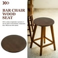 thumbnail image 2 of Masteelf Wooden Round Stool Cover Canteen  Stool Seat Bar Stool Seat Replacement for Restaurant, 2 of 8