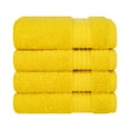 thumbnail image 4 of Cotton Paradise 100% Cotton 4 Piece Washcloths, Soft Absorbent Small Hand Face Towels Wash Rags for Body, Yellow, 4 of 6