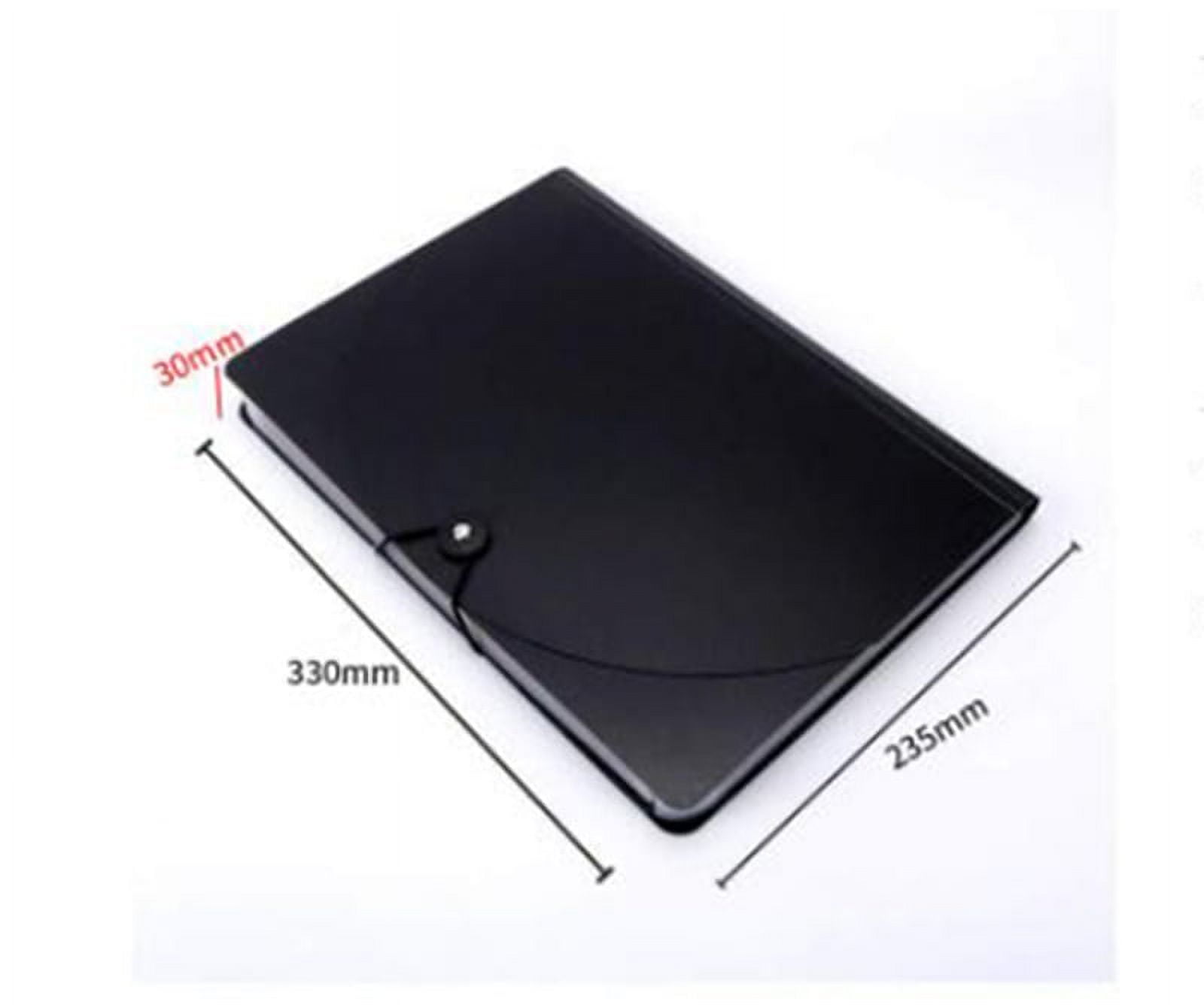 Expanding File Folder with Portable-Handle Document Organizer Briefcase Business Filing Bag A4