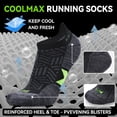 thumbnail image 4 of Busy Socks 3 Pack Womens Athletic Ankle Running Coolmax Cotton Socks for Men 9-12 Walking Golf Gym Fitness, Medium, Dark Gray, 4 of 8